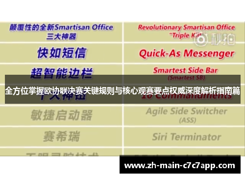 全方位掌握欧协联决赛关键规则与核心观赛要点权威深度解析指南篇